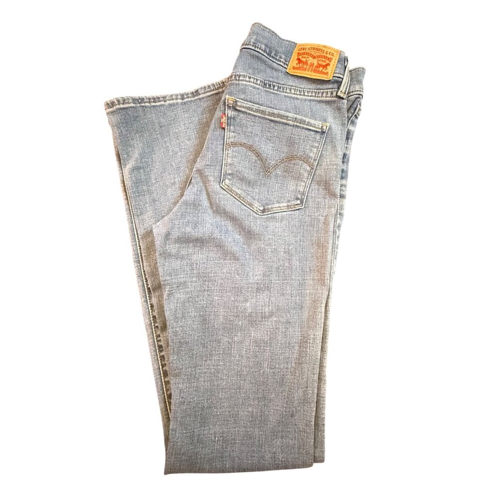 Levis 315 Shaping Bootcut Jeans Womens Size 28 Light Wash Denim Mid-Rise 34L